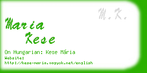 maria kese business card
